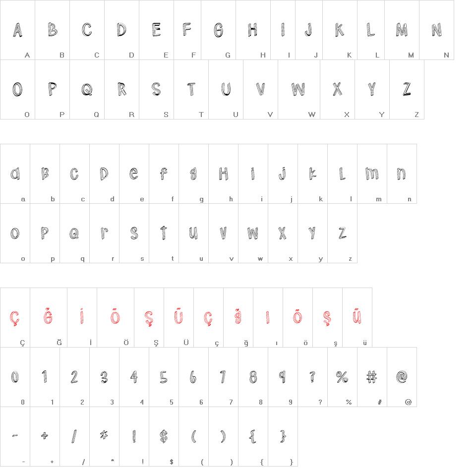  Hodgepodgery 3D Font font